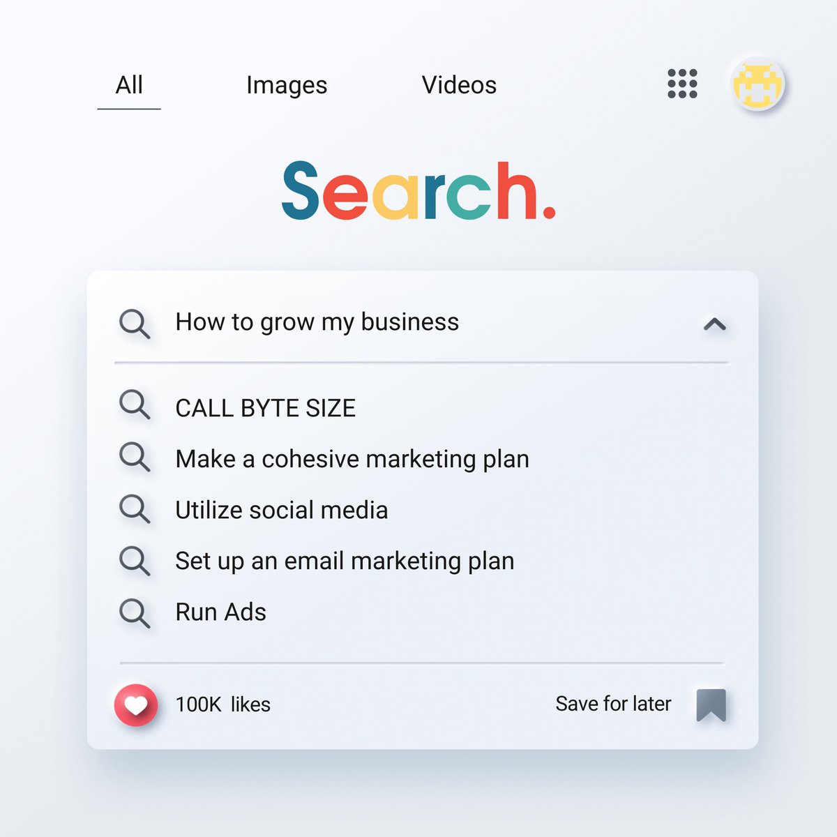 bytesizesocial's tweet photo. As a business owner you have a lot on your plate. Let us help you. Growing your business is a full time job on its own. Byte Size can handle all aspects of your marketing for you. Allowing you the free time to do what you do best, running your business. https://t.co/4gqVc2tBM1