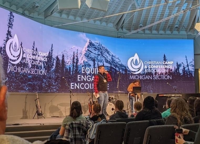 LittleEdenCamp's tweet photo. The Little Eden year-round staff had the opportunity to go to the Michigan CCCA sectional conference this week.  What a blessing to be able to fellowship with other Christian camp professionals, hear from incredible teachers and grow together as a team.  #LittleEdenCamp https://t.co/CVqyqvFJck