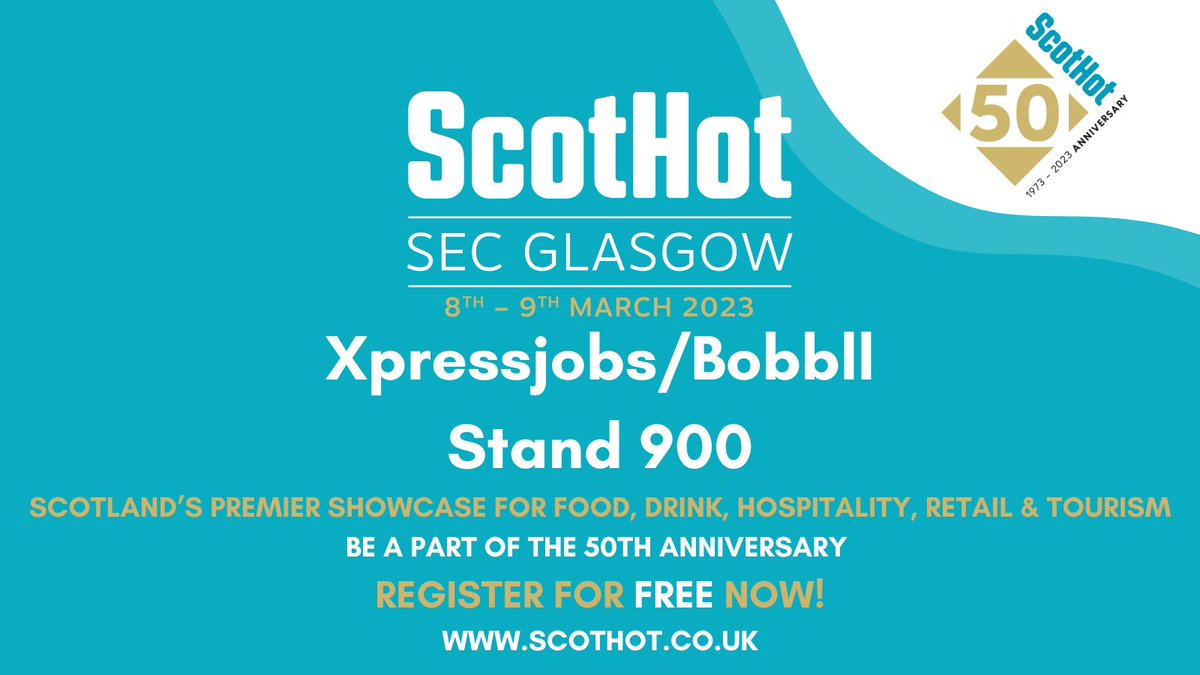 📢 EXHIBITOR ALERT 📢

Welcome @XpressJobs to the list of #Scothot2023 Exhibitors

You'll find them on stand 900

#Scothot2023