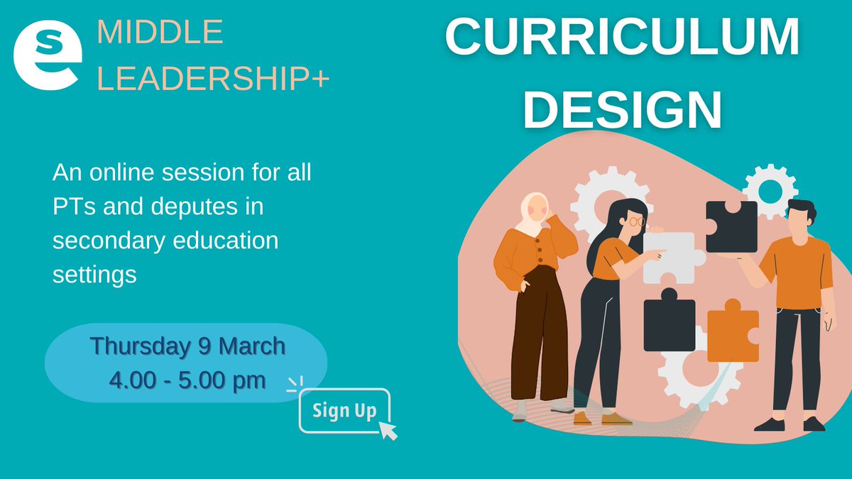 EdScotPLL's tweet image. Are you a curriculum leader in Secondary? Don&apos;t miss this online session coming up next week! ⏰

Join @EducationScot&apos;s Curriculum Design and Innovation team and discuss curriculum planning with practitioners across Scotland. #EdScotML

Sign up here: ow.ly/4mqY50N7W9V