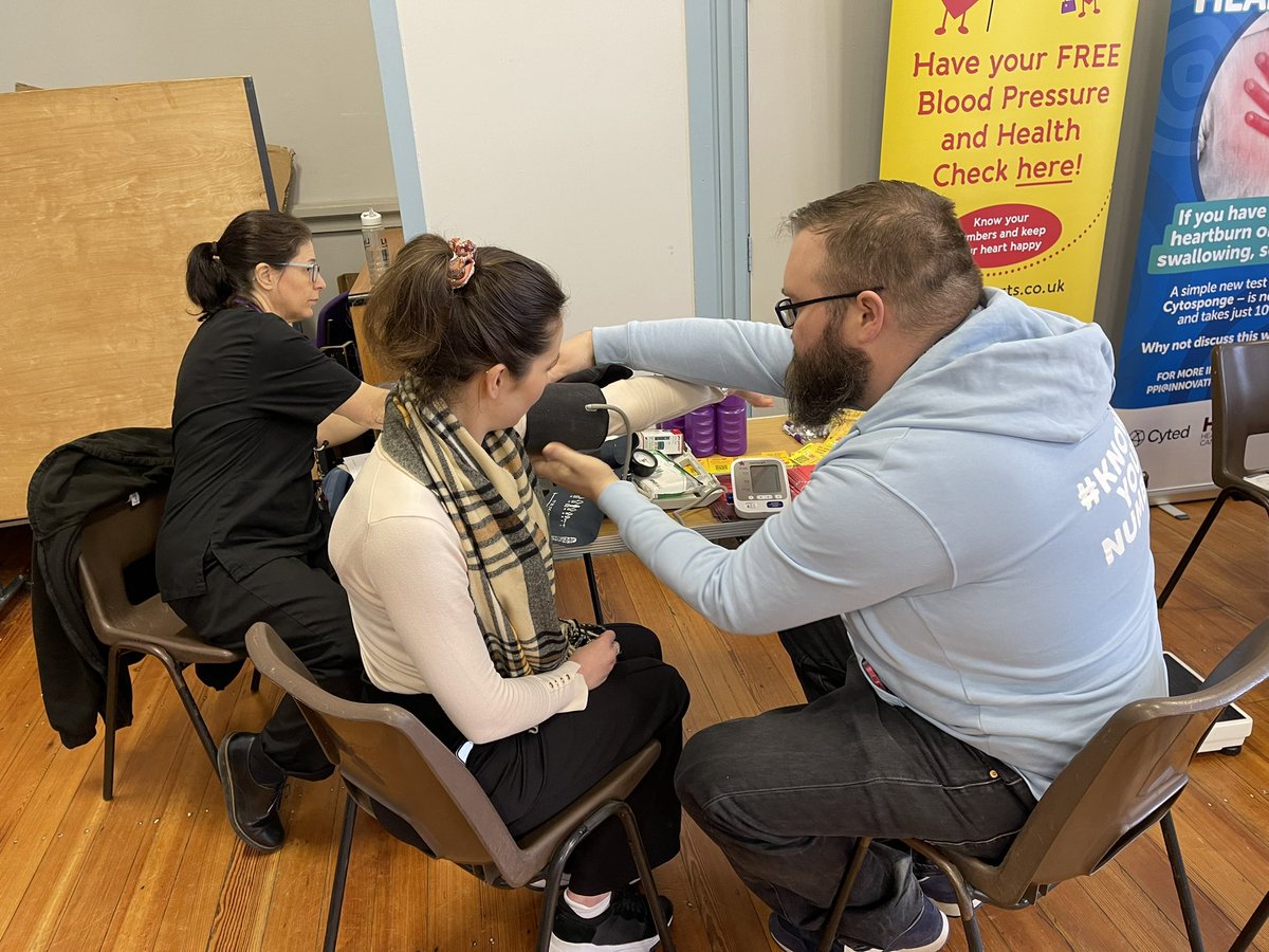 talktodebbie's tweet photo. We are at Bridge Chapel Church Heath Road, L19 4XR. With our colleagues from @LHCHFT  screening weight, blood pressure, pulses and cholesterol - lots of others here too so come along and say hello!  @innovationnwc #knowyournumbers https://t.co/gM8d38uBWH