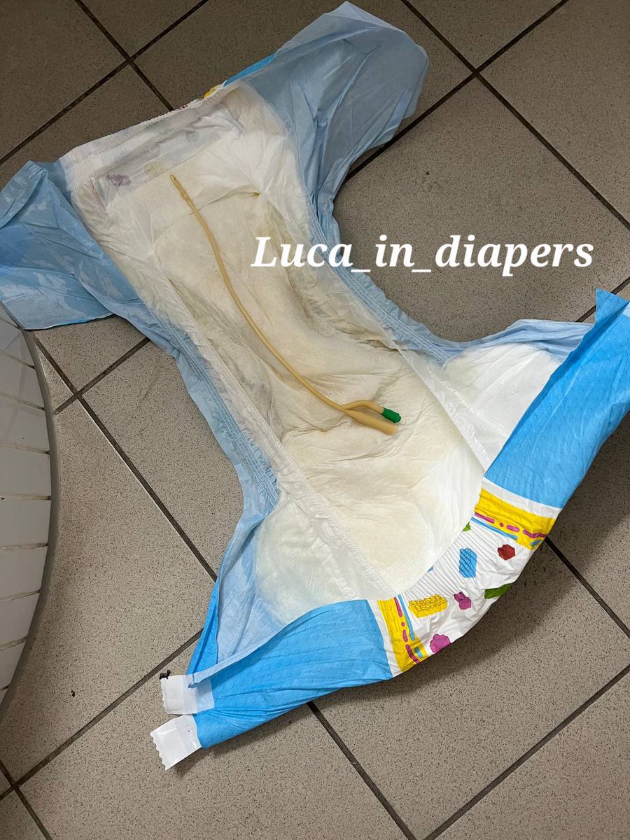 LucaInDiapers's tweet photo. Oh what's that in my diapers?  When I woke up my diaper was completely wet. 😳😰 https://t.co/yoUbCBbxs7