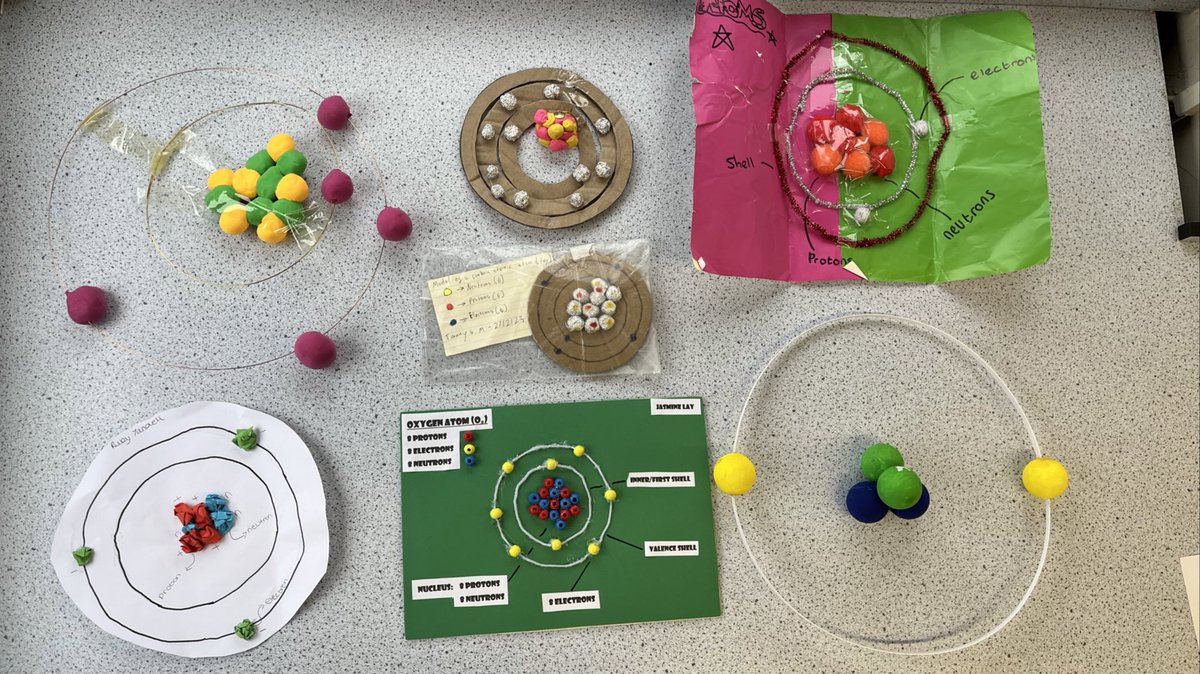 EWestwood_Bio's tweet photo. My Year 7s were set a science project for over half term to made a model of an atom of their choice. How fanatastic are these!!!?? ⚛️🔬 https://t.co/jMoJdpCvl3