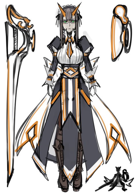 OCキャスティ=ヒエロネーロちゃんWIP
身長190cmの無表情眼鏡鬼メイド
付属パーツはティーセット型の武器 