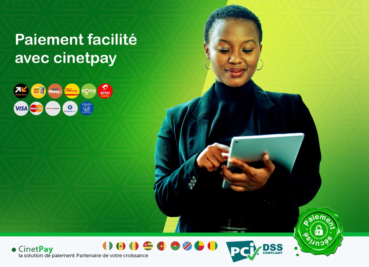 Intégrez notre API à votre site Web afin de pouvoir accepter plus facilement tous les paiments. 
Cliquez ici pour en savoir plus 👉 : bit.ly/3Q7Dovn
#Fintech #Cinetpay #Paiementenligne #MobileMoney #CartesBancaires