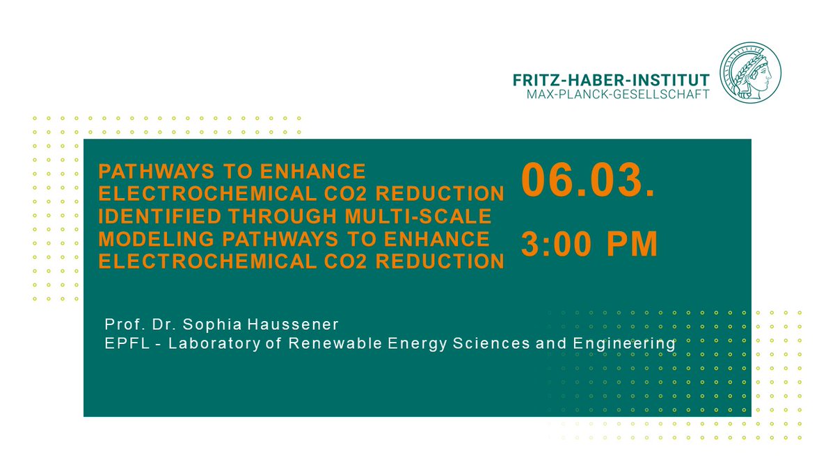 Fritz Haber Institute of the Max Planck Society tweet media