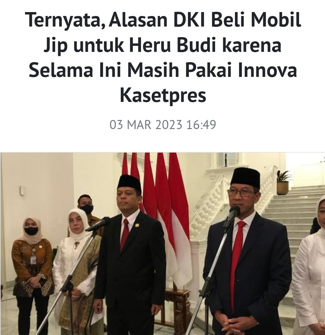 Sayembara !!

Dicari 2 Mobil Dinas milik Pemprov DKI yang Hilang utk kegiatan dinas Gubernur DKI.

Bagi yang menemukan tolong DM akan diberikan hadiah Kurma terbaik.

Semoga Nasibnya tidak seburuk Pohon2 di Monas yg Hilang hingga saat ini