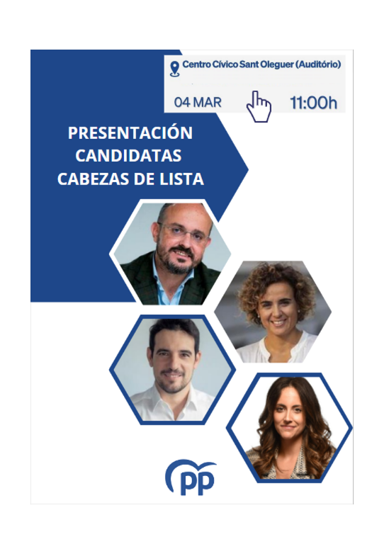 🗣️Este sábado 4 de marzo, con motivo de la próxima celebración del 8M, el Partido Popular de Barcelona llevará a cabo la foto oficial de las candidatas a la alcaldía de la provincia.
Nuestra candidata, Natalia Ortega, estará allí 💙💪🏻
