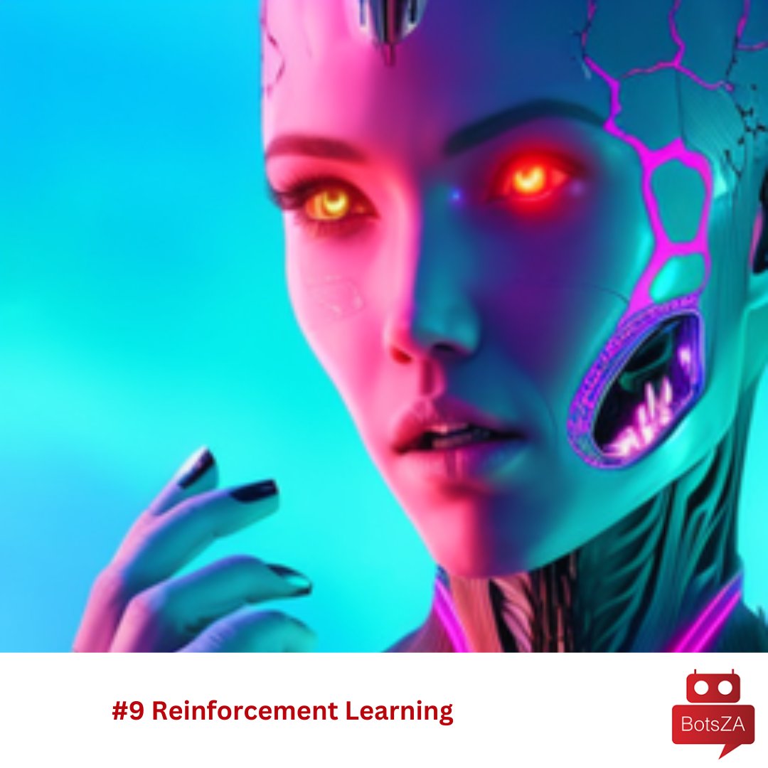 _botsza's tweet photo. Top 10 Artificial Intelligence Trends according to ChatGPT: #9 Reinforcement Learning - a type of machine learning that involves training an AI agent to make decisions based on feedback from its environment, with applications in robotics and game AI. https://t.co/gSYYVmiIuE
