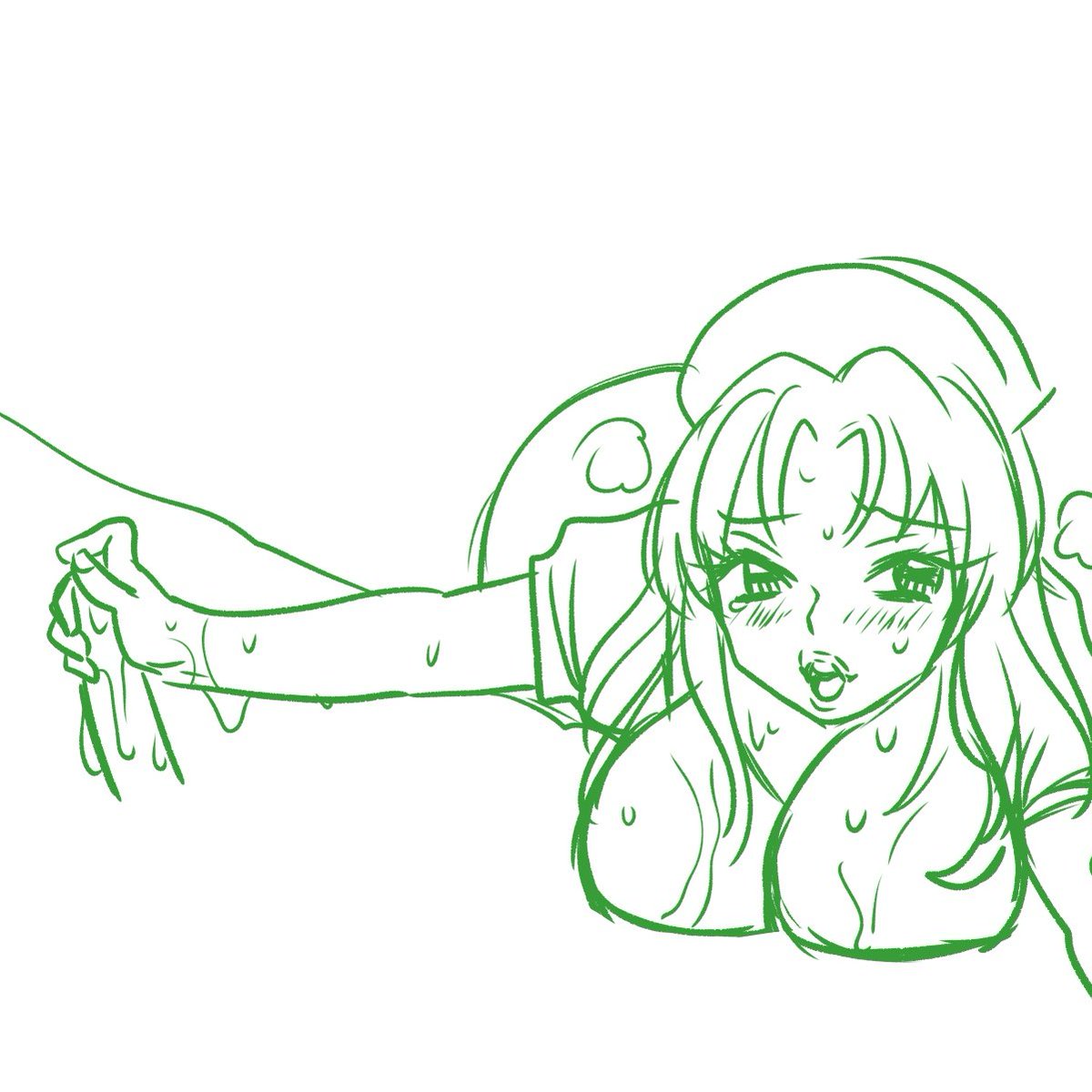 ボディの隠れる部分のデッサン狂いを
直すには隠れる部分も一度描いてみると
多少違和感が直る。と信じている。
これはベッドに突っ伏しながら
抜刀しようとしている木下明美 