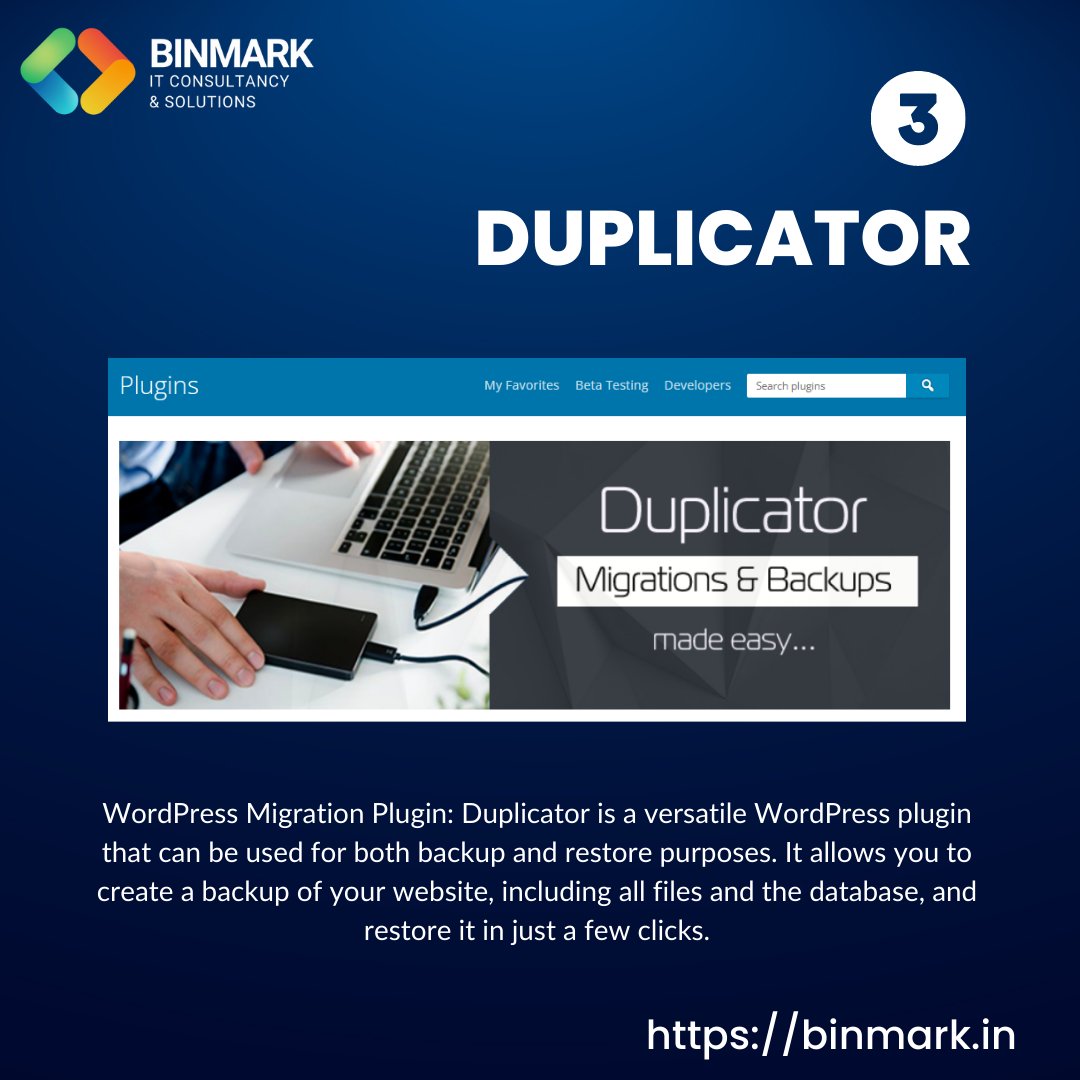 BinmarkIT's tweet photo. Are you looking for the best WordPress backup plugins? #plugins #websitebackup #wordpress #websitebuilder #websitetutorial #websitehosting #websiteaddress #doityourself https://t.co/tLgOYkdrq1