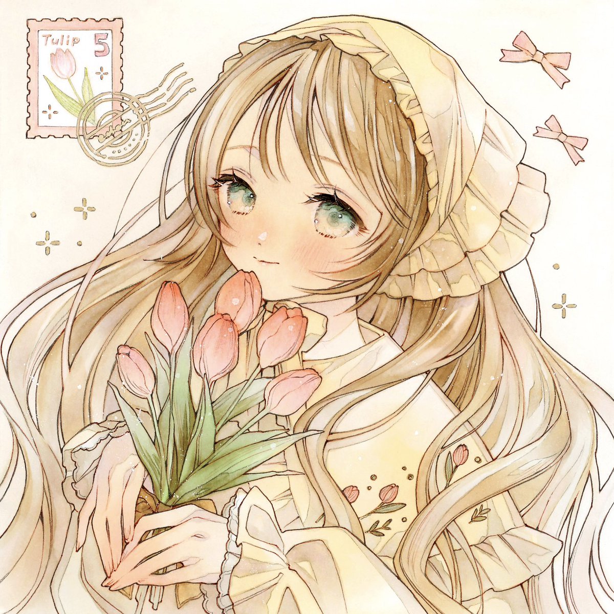 さき様☆手描きイラスト☆コピック☆アナログイラスト⭐︎夢絵