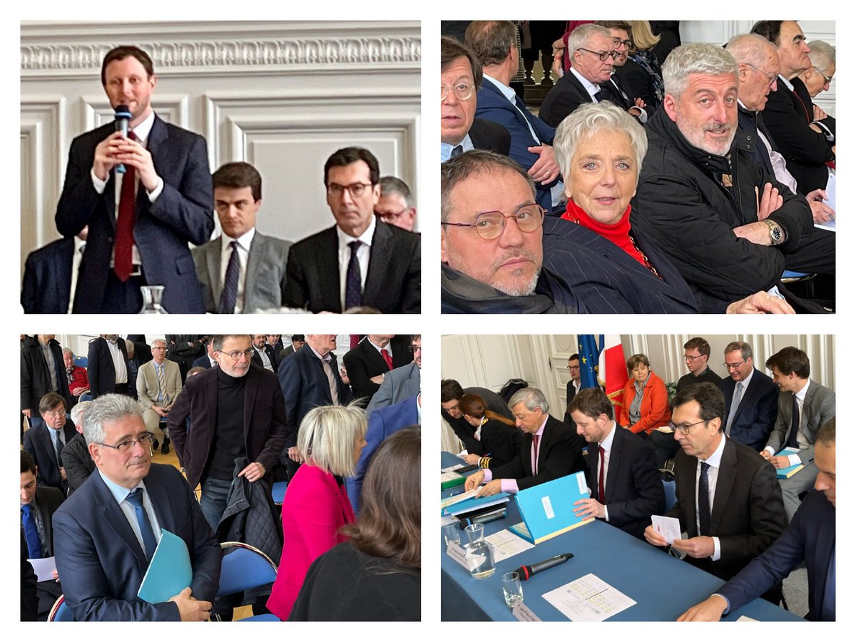 Réunion d'installation du groupe de travail sur la ligne POLT avec Clément BEAUNE Ministre des Transports et du président du groupe SNCF, Jean-Pierre Farandou, du président de SNCF Voyageurs, Christophe Fanichet et du président de SNCF Réseau, Matthieu Chabanel.