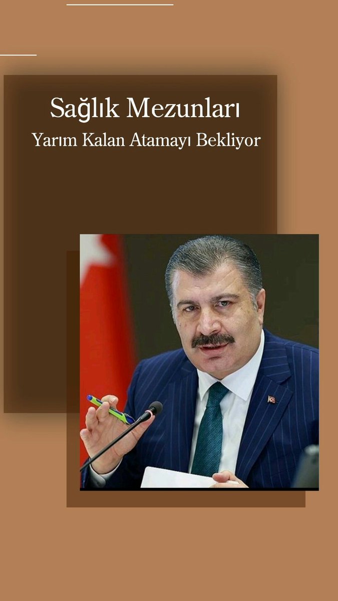 Selen (@selen01716782) on Twitter photo Sabırla bekledik Sayın <a href="/drfahrettinkoca/">Dr. Fahrettin Koca</a>
Artık hem endişeleniyoruz hem de tereddüt ediyoruz. 2022’de bu yıl bitmeden tamamı alınacak dediniz tarihler şuan 2023 Mart'ı gösteriyor. Bu kadar insanın mağduriyeti artık son bulmalı.
<a href="/RTErdogan/">Recep Tayyip Erdoğan</a>
<a href="/suayipbirinci/">Doç. Dr. Şuayıp Birinci</a>
#CBMarttaSağlıkçıyıAta Sabırla bekledik Sayın <a href="/drfahrettinkoca/">Dr. Fahrettin Koca</a>
Artık hem endişeleniyoruz hem de tereddüt ediyoruz. 2022’de bu yıl bitmeden tamamı alınacak dediniz tarihler şuan 2023 Mart'ı gösteriyor. Bu kadar insanın mağduriyeti artık son bulmalı.
<a href="/RTErdogan/">Recep Tayyip Erdoğan</a>
<a href="/suayipbirinci/">Doç. Dr. Şuayıp Birinci</a>
#CBMarttaSağlıkçıyıAta
