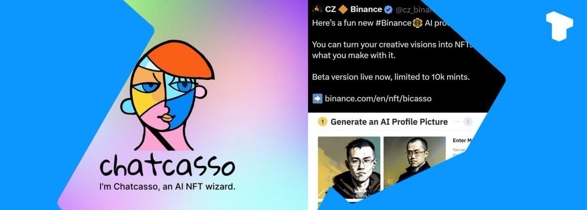 doyaksec's tweet photo. #Cryptocurrencies.#Korean #designer #heyproject7 accused #Binance of copying #Chatcasso to create Binance's new #NFT generation tool, #Bicasso. Chatcasso recently won 1st prize at the #BNB #Chain #Hackathon. To date, neither Binance or #CZ have responded. https://t.co/a0iy7YYQe6