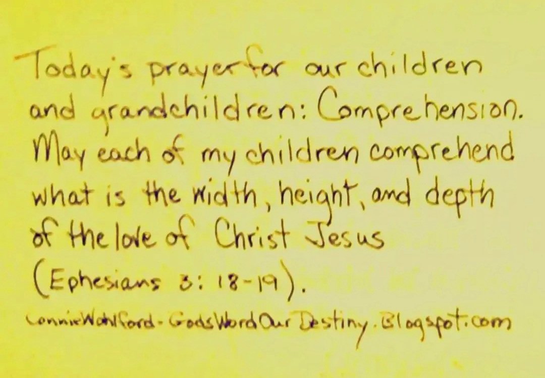 wohlford_connie's tweet image. Today  ...

#comprehension #width #height #depth #GodsWordOurDestiny #love #Ephesians #prayforchildren GodsWordOurDestiny.wordpress.com