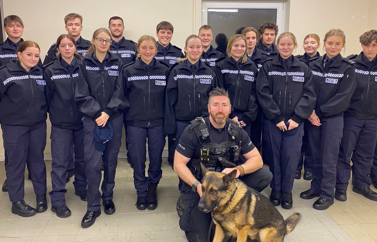 KPTacOps's tweet photo. PD BEAR was welcomed by Thanet Police Cadets last night on their two hour weekly session. It was nice to field questions from what will be the future of our Force, and also to hear that a couple of the Cadets are already in the process to join the Police this year #PdBear #Cadets https://t.co/h2HzbJaca3