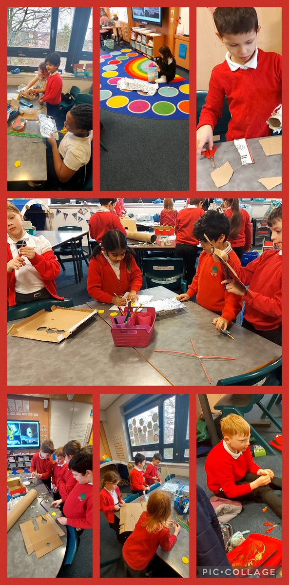 InchViewPS's tweet image. Great teamwork from P4s this morning as they start to build their own 3D models of the @JWTelescope, using recycled material and using their knowledge from #DeepSpaceDiary. @SSERCprimary @RoyalObs