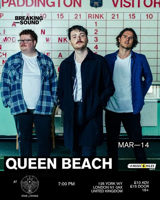 QueenBeachBand's tweet photo. New Venue alert! Our Show on 14th March is still happening but will now be at the Star of Kings! https://t.co/knhUAn59So