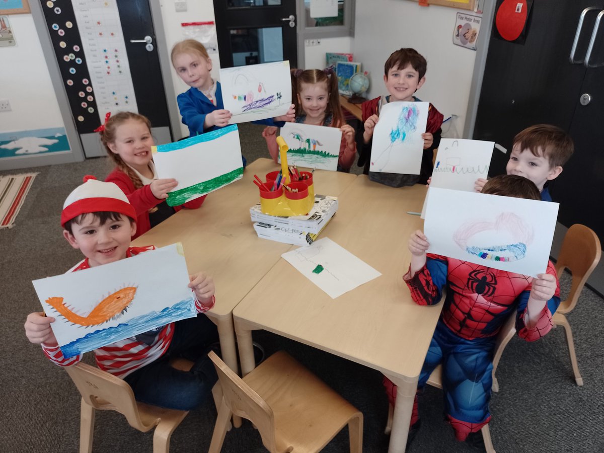 maybury_class1's tweet photo. We have been busy this morning recreating our own pictures from the book, The Day the Crayons Quit🖍️🌈 https://t.co/6o8fF0B3Bu