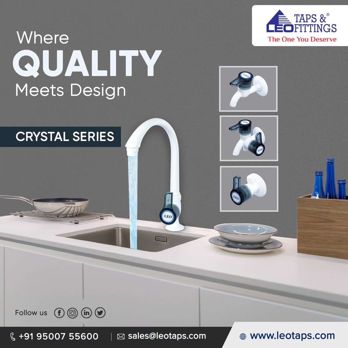 Leo_Tap_Fitting's tweet photo. Crystal Series Water Tap will be your best find for bathroom fittings, designed to suit your bathroom space and aesthetics.
9500755600 / https://t.co/61TUfgG1bd
#crystalseries #WaterTaps #taps #Bathrooms #bathroomfitting #plastictaps #tapsdesign #leotaps #sribalajiplastics https://t.co/QuaP1COXn4