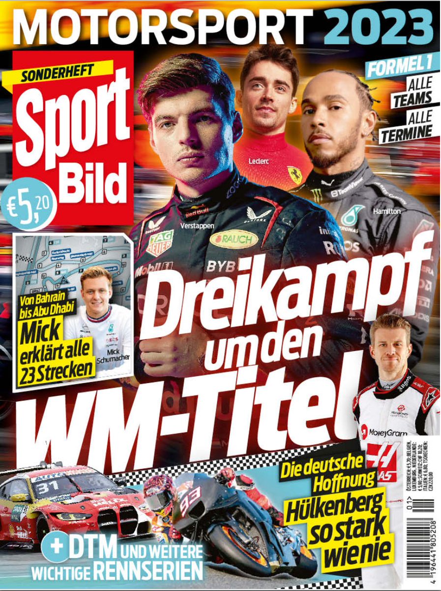 SiljaRulle's tweet photo. In our season preview you'll find all the info you need for the start of the season: texts on all the teams and lots of drivers, background stories like my visit at @JMD_helmets and a real highlight: Mick Schumacher explains all the 23 race tracks! #f1 #formula1 #f1de https://t.co/aMTwWKPE0N