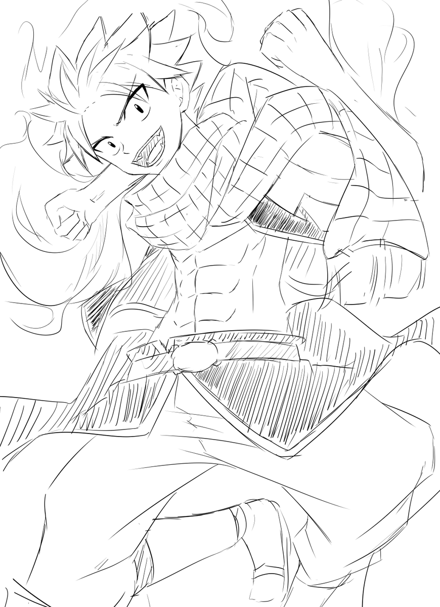 前までくせのように描けてたのにナツ難しい 