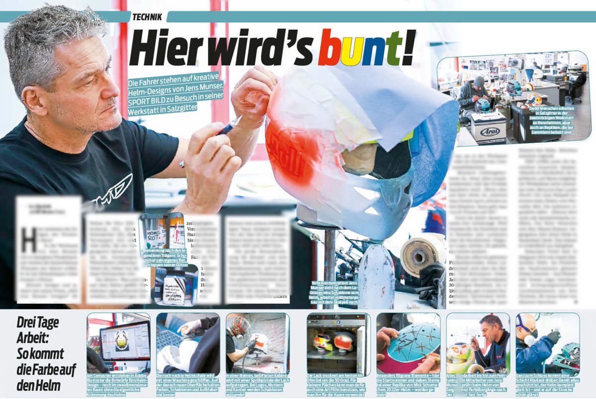 SiljaRulle's tweet photo. In our season preview you'll find all the info you need for the start of the season: texts on all the teams and lots of drivers, background stories like my visit at @JMD_helmets and a real highlight: Mick Schumacher explains all the 23 race tracks! #f1 #formula1 #f1de https://t.co/aMTwWKPE0N