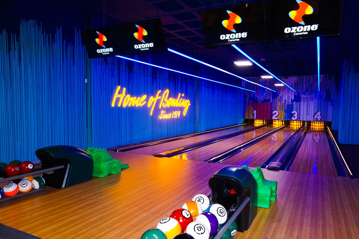 SietePalmasCC's tweet photo. ✨¡Espectaculares!✨Así son los nuevos locales de #OzoneBowling del #CCo7Palmas👏🏼Los encontrarás en planta 2 distribuidos en 3 espacios:
🎳1. Ozone Bowling:Será sin duda tu #bolera favorita con 8 pistas de última generación adaptadas tanto para peques como mayores
#GranCanaria https://t.co/7HklfnHWFl