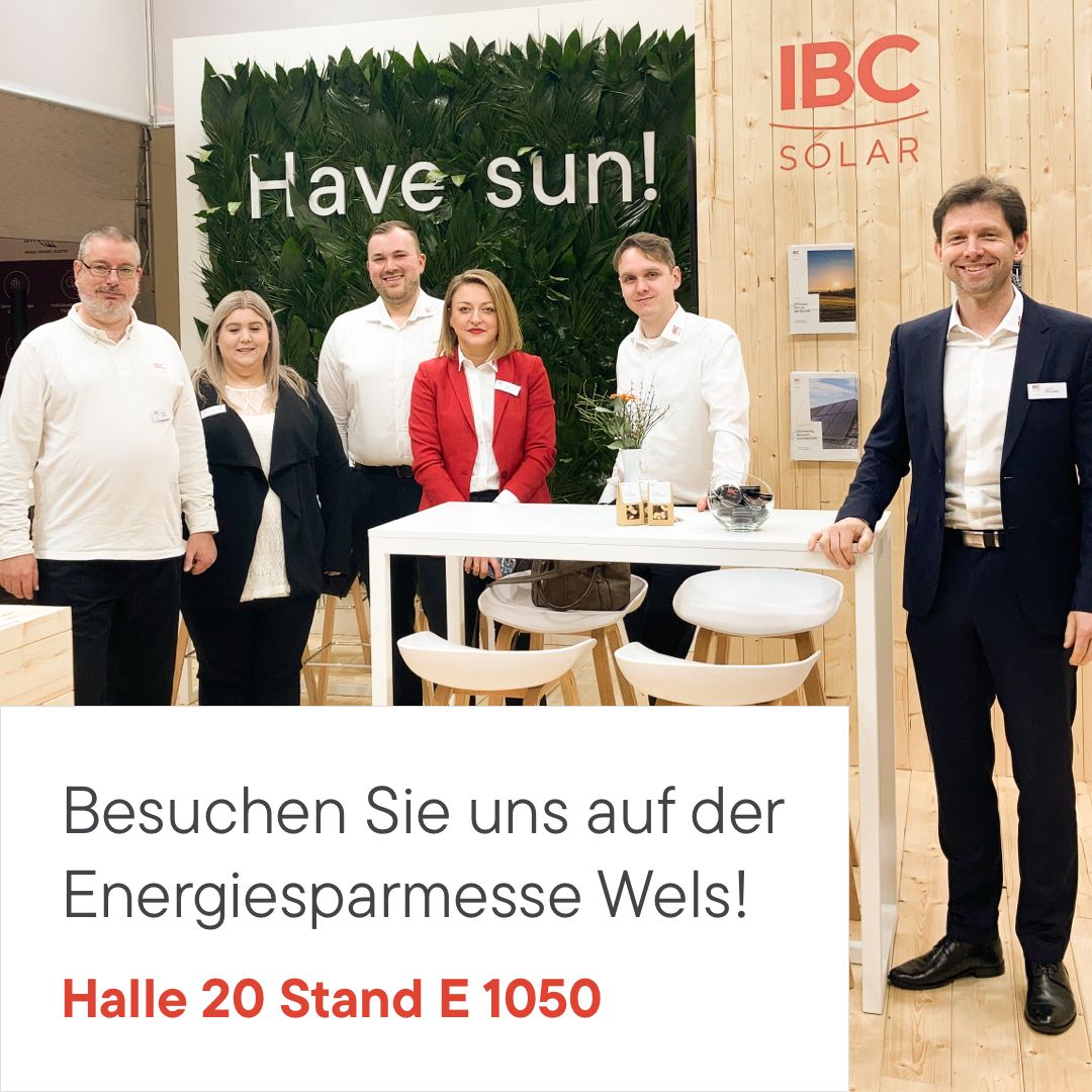 Wir sind aktuell auf der #Energiesparmesse in Wels! Besuchen Sie uns in Halle 20 an Stand E1050, und erfahren Sie von unseren Expert:innen welche Vorteile unsere #Montagesysteme IBC AeroFix G3 und IBC TopFix 200 sowie unsere neuesten #Module bieten. Wir freuen uns auf Sie!☀️