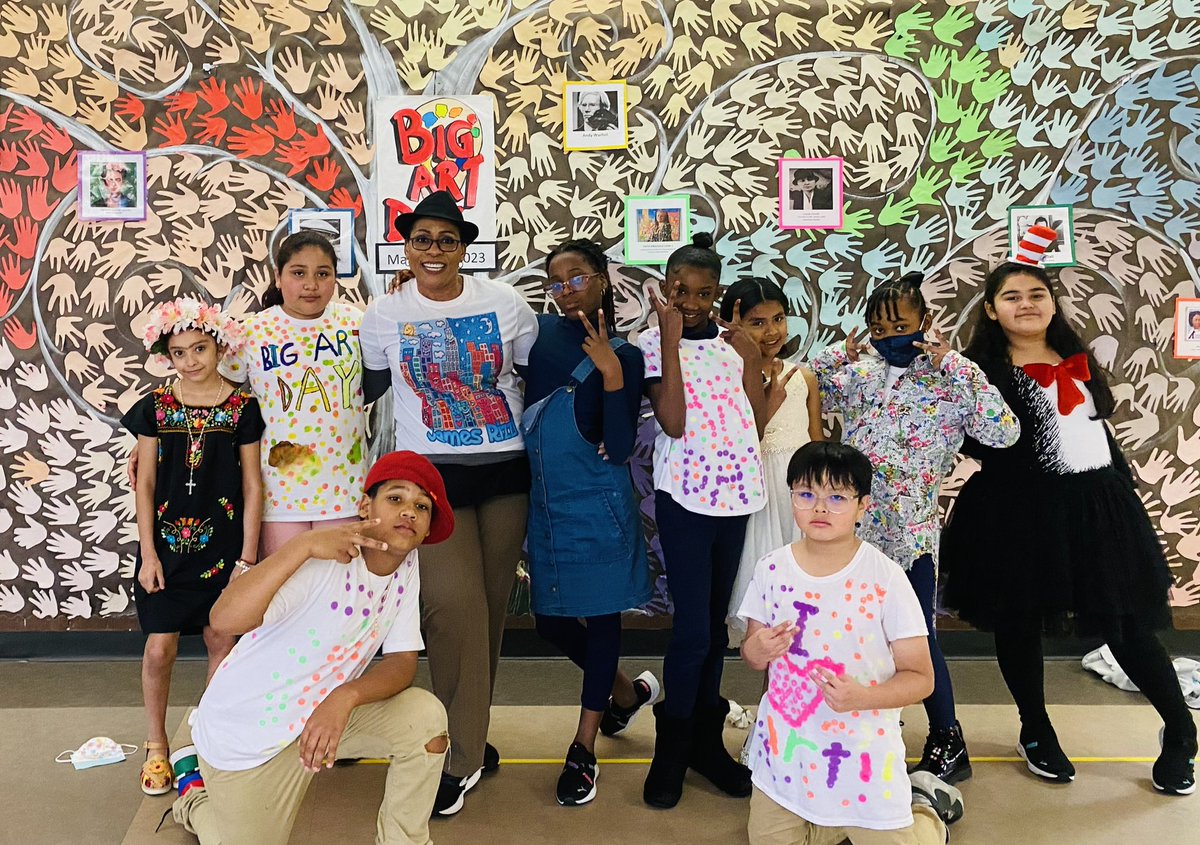 We had lots of “Famous”artists visit Boone Elem to celebrate #bigartday2023. See if you can guess who? <a href="/boonelementary/">Boone Elementary</a> <a href="/marlomolinaro/">Dr. Marlo Molinaro</a> <a href="/aliefFineArts/">Alief ISD Fine Arts</a> <a href="/HolmesBooneAP/">S. Holmes</a> #AliefArtsMatter.
