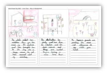 Following our dance workshops this week as part of #WorldBookDay2023  children took part in writing activities based on 'Alice in Wonderland' and 'How to catch a star' books and have produced some fabulous work!