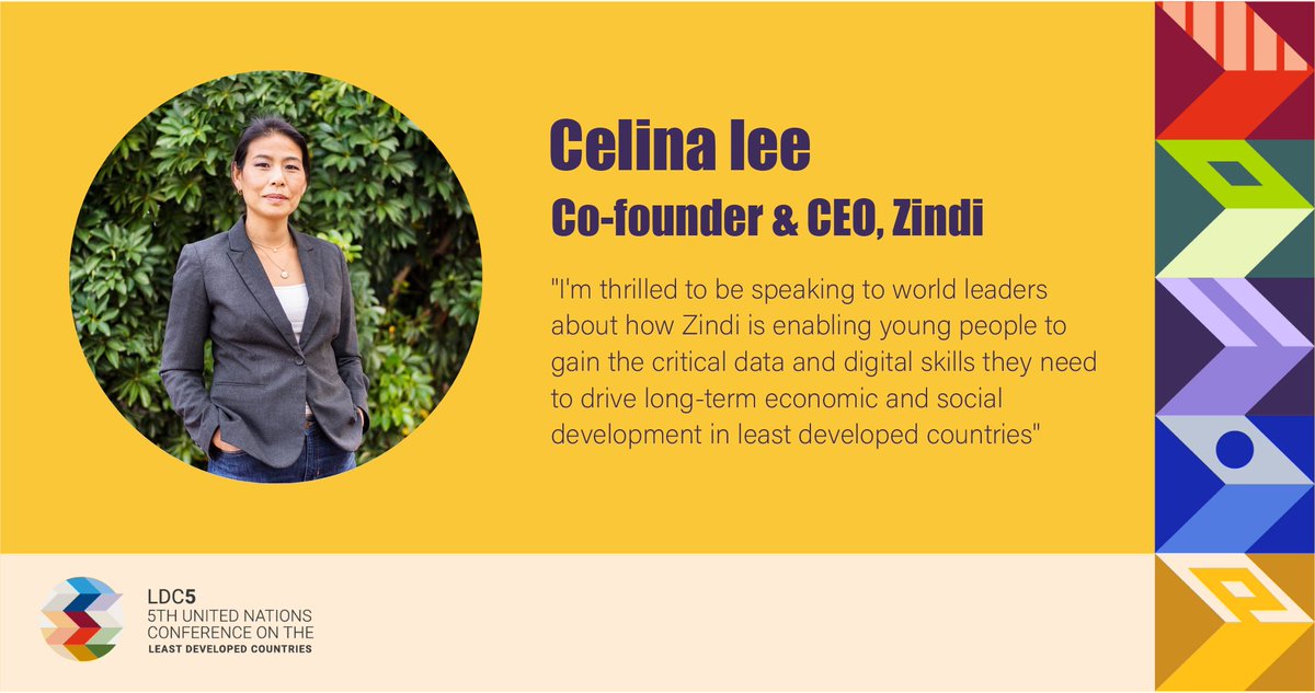 Our CEO &amp; Co-founder, <a href="/Celina_L/">Celina</a> is leading a conversation on enhancing human-centred digital connectivity in LDCs at the 5th United Nations Conference on the Least Developed Countries (LDC5), Monday 6 March.