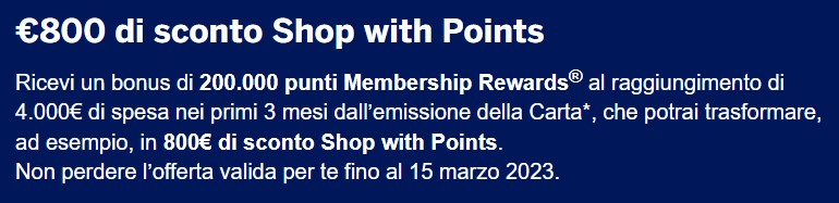ItaliaPromo's tweet photo. @gattonero Le #offerte di #ItaliaPromo - @AmericanExpress

🎁AMERICAN EXPRESS PLATINO 
€800 di sconto Shop with Points
200K punti Membership Rewards®
->https://t.co/Sjyue9p38r

#promozione #sconti #cartadicredito #gratuita #americanexpress #coupon #offerta #saldi #codici #sconto #Giveaways https://t.co/RSnRBtWLx5