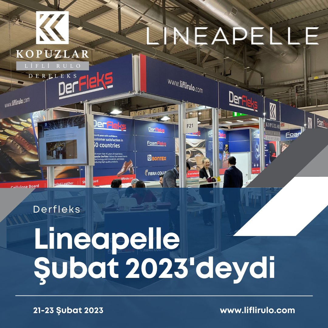 Lifli Rulo Derfleks, 21-23 Şubat 2023 tarihleri arasında Lineapelle Şubat 2023'deydi. Fuar boyunca bizi ziyaret eden herkese teşekkür ederiz. Yeni ilişkiler kurmak ve var olanları güçlendirmek bizim için bir memnuniyet kaynağıydı.