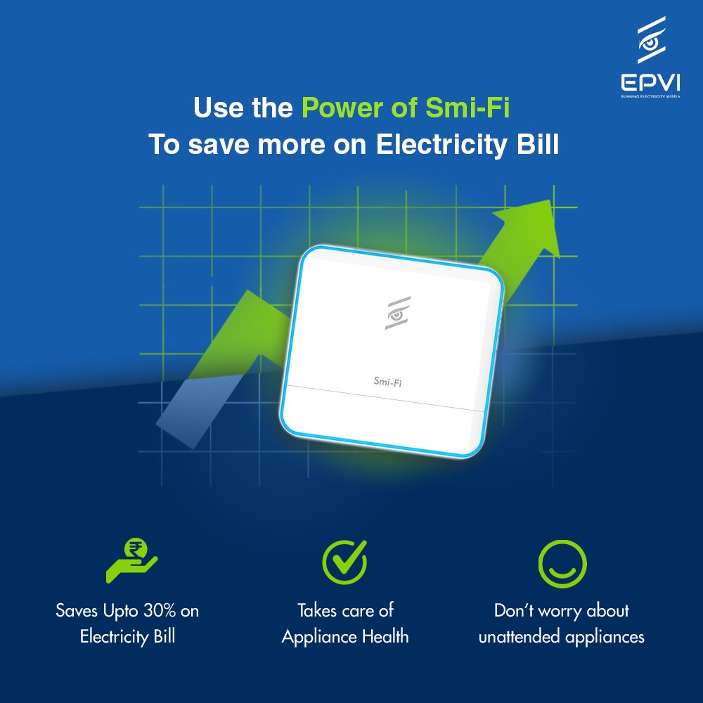 enlog_official's tweet image. Looking for an easy way to reduce your electricity bills?

Smi-Fi helps you to detect wastage of electricity, provide detailed analytics of electricity usage and take better care of your appliances more efficiently. 
#epvi #power #powerdevice #electricitybill #AnalyticsInsight