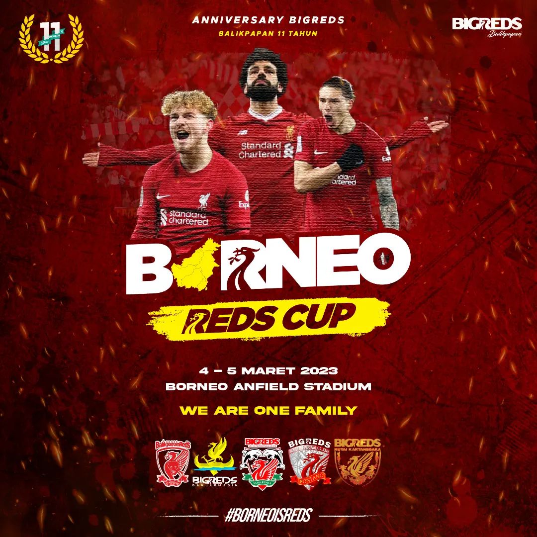Selamat dan sukses atas terselenggaranya BORNEO REDS CUP dalam rangka 11th Anniversary BIGREDS IOLSC Regional Balikpapan. 

CongReds #anakBIGREDS Balikpapan 🔥

<a href="/BIGREDSBPN/">BIGREDS BALIKPAPAN</a> 
<a href="/BIGREDS_SMRD/">BIGREDS SAMARINDA</a> 
<a href="/BIGREDS_BJM/">BIGREDS IOLSC Regional Banjarmasin</a>
<a href="/BIGREDS_Bontang/">BIGREDS BONTANG</a>
<a href="/BIGREDS_KUKAR/">BIGREDS KUKAR</a> 

#YNWA
#BIGREDS
#LFCIndonesia
#BorneoIsReds