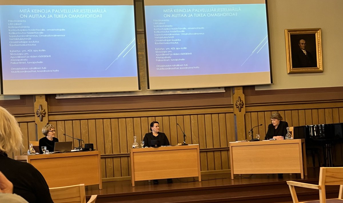 ”Järjestelmän pitäisi auttaa omaishoitajia kalastamaan eikä vain tarjota heille pelkkiä kaloja silloin tällöin.” <a href="/kaisu/">d</a>.pitkala ⁦<a href="/kristiina/">kristiina</a>.juntunen ⁩ Omaishoitajien jaksamisen arviointi ja kuntoutuksen vaikutukset jaksamiseen. #jyu