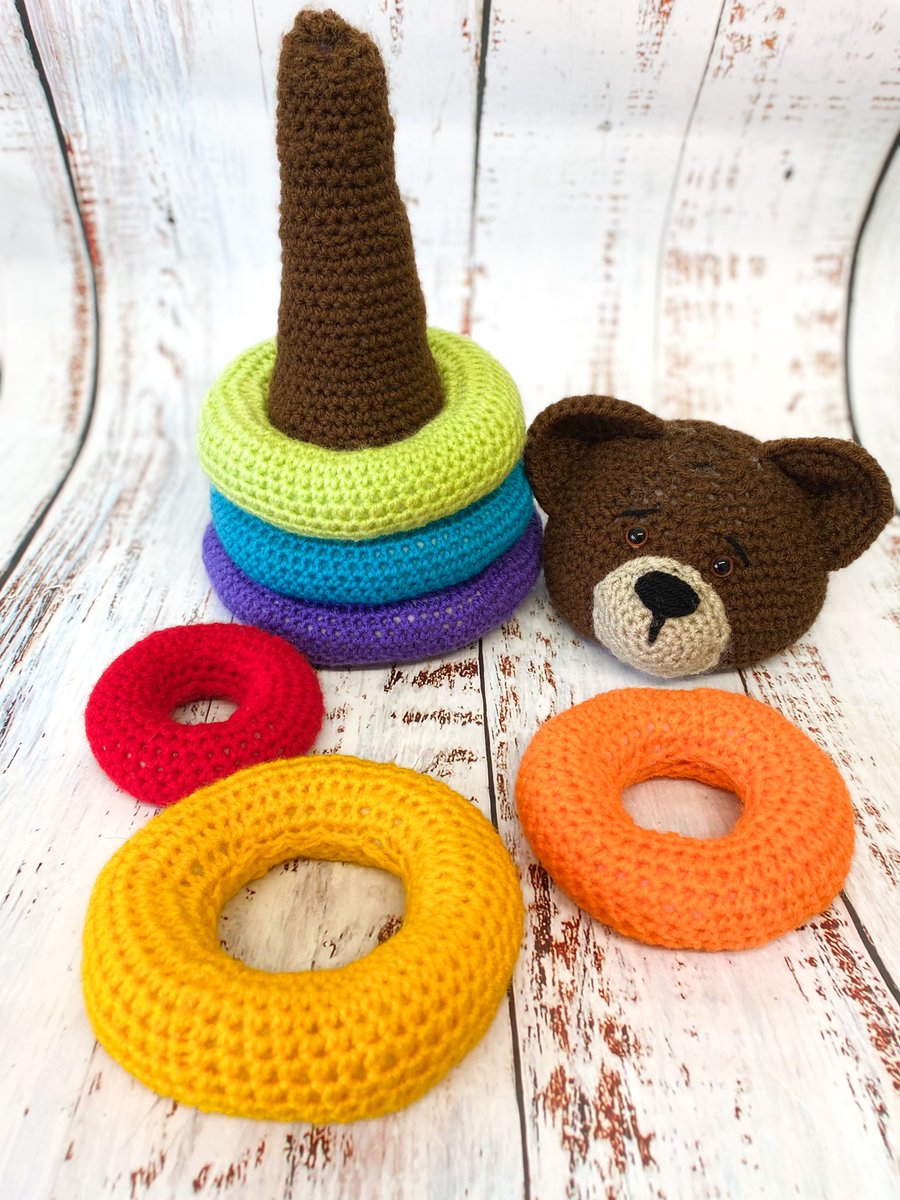 CrochetPot's tweet photo. These teddy bear Stacking rings are proving to be a popular choice and you can see why xx 🪄🧶🌟🥰🐻 xx #thecrochetpot #crochetmagic #handmade #handmadegifts #crochetgifts #uniquegifts #babyandchildren #handmadetoys #amigurumi #educational #stackingrings #teddybear https://t.co/DKQb48CJA1