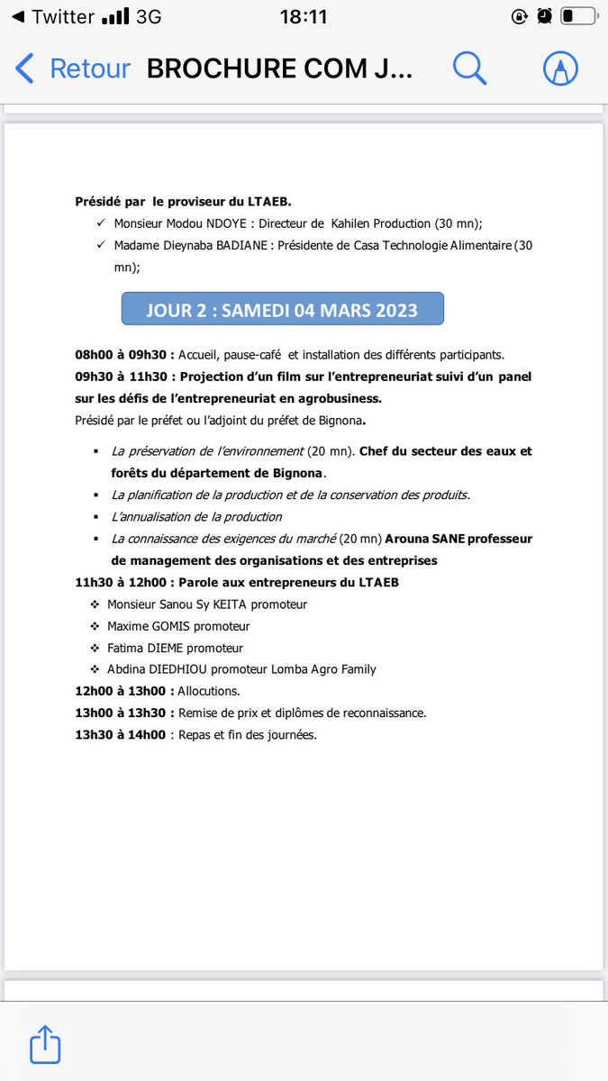 LTAgricole's tweet photo. Programme des journées https://t.co/Yh42jyMaxm
