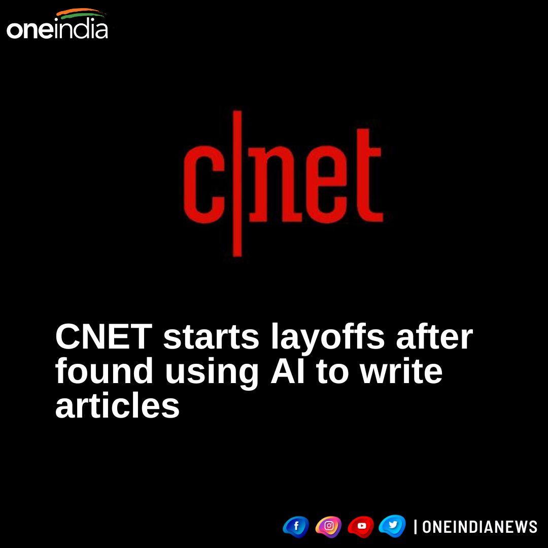 Oneindia's tweet image. CNET starts Layoffs
oneindia.com/news/?ref_medi…

#CNET #layoff