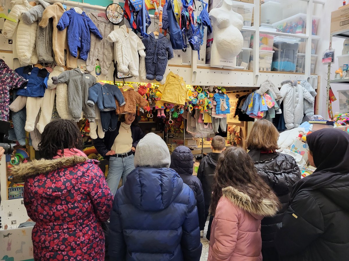 A brilliant visit today @pramdepot with @AlexprimaryN22 children hearing about the work they do for vulnerable new mums. All part of our Carbon Go Green project looking creatively at sustainability in local organisations/businesses. Look out for our short films coming out soon!