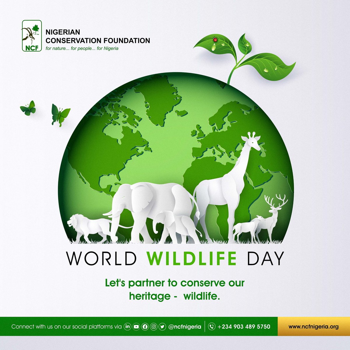 ncfnigeria's tweet photo. #WWD2023

This year’s World Wildlife Day theme – ‘Partnerships for Wildlife Conservation’ – highlights the need to work across governments, civil society, and the private sector to turn commitment into action. https://t.co/WncbUr5QCF