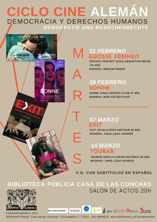 casaconchas's tweet image. Continua nuestro Ciclo de Cine Alemán.
Hoy con la película "Exit" de Karen Winther, presentada por Anna-Lena Kehrer.
VOSE, 76 min. 
20 h. Entrada libre hasta completar aforo.
#CicloCineAleman #VOSE
bit.ly/3kmcp4C