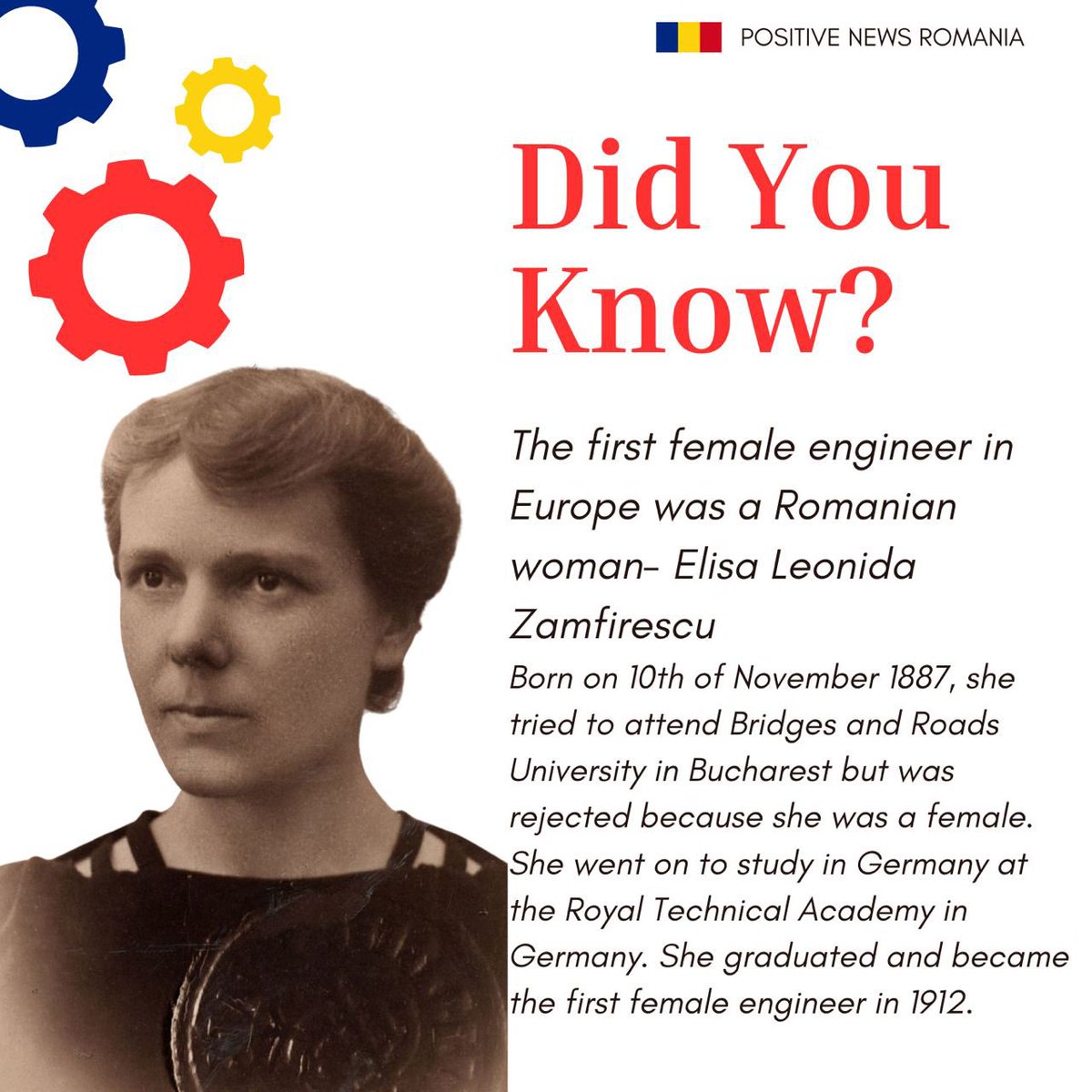Did you know that the first female engineer in Europe was Romanian?
#Romania