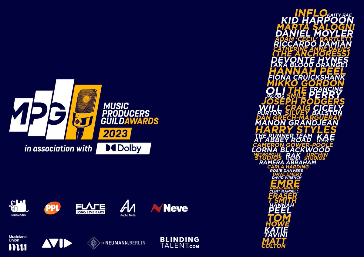 Now in its 15th year, the MPG Awards will take place on the 27th April. They have revealed their shortlist for the 2023 awards, and Hipgnosis are a proud sponsor of the Writer Producer of the Year Award.

Nominees in this category include Inflo, Kid Harpoon + Kaity Rae.
