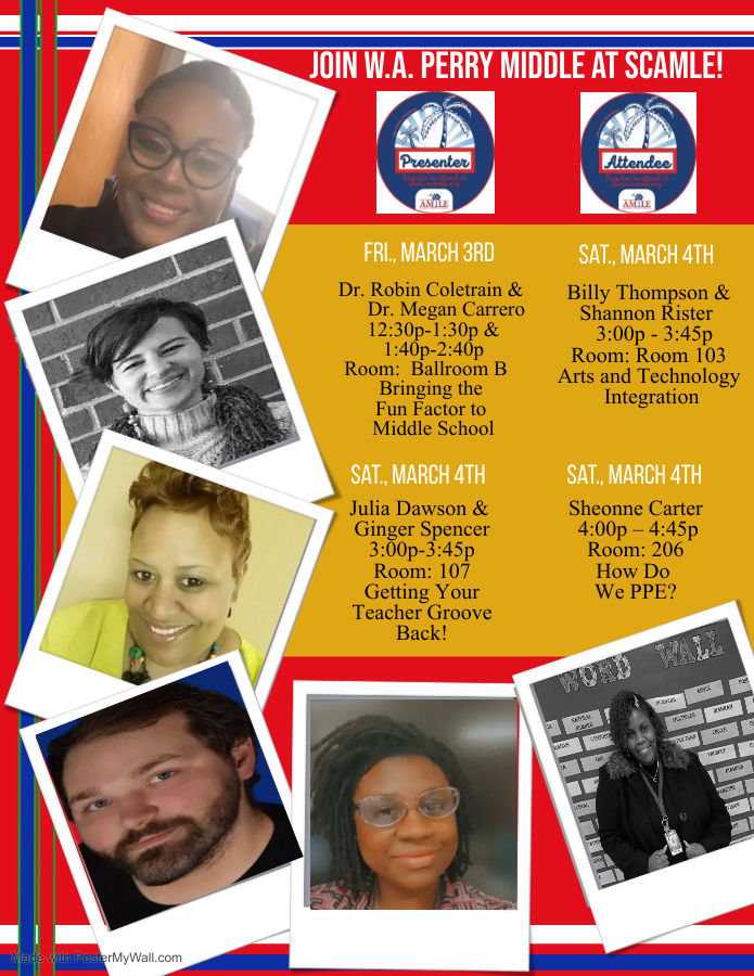 Join us at the SCAMLE Conference 2023 in Myrtle Beach, SC.  Our team will be presenting Friday and Saturday. We can't wait to see you! #SCAMLE23  #LoveSCSchools @RichlandOne @1techieteacher @MsDawsonWAPerry @gb_spencer1 @Sheonne2 @BTDance @WAPerryMS