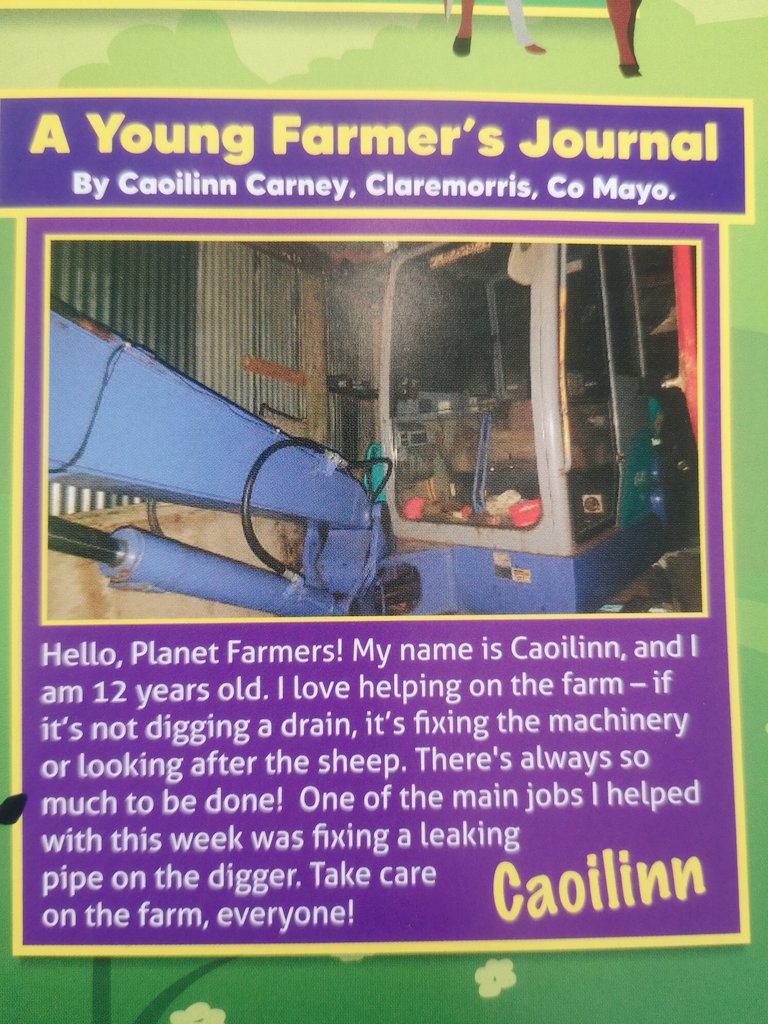 BarnacarrollNS's tweet photo. ππCheck out our 6th class pupils who were published in the February edition of Primary Planet.ππ #planetfarming #calving #fixing #farmsafety @PDSTLiteracy @newholland @farmersjournal https://t.co/eHYQTHBgHp