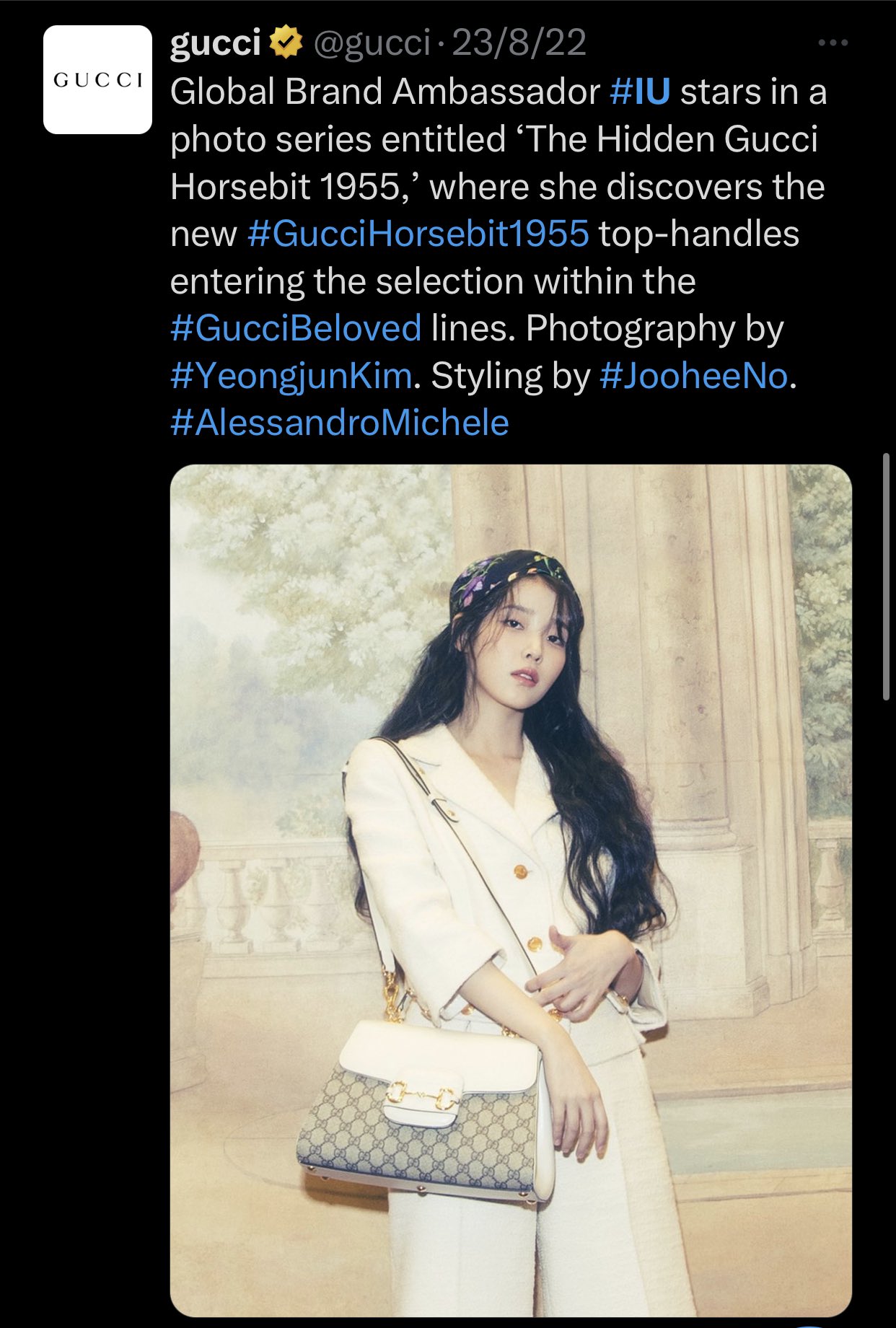 Gucci - Global Brand Ambassador IU was captured in a