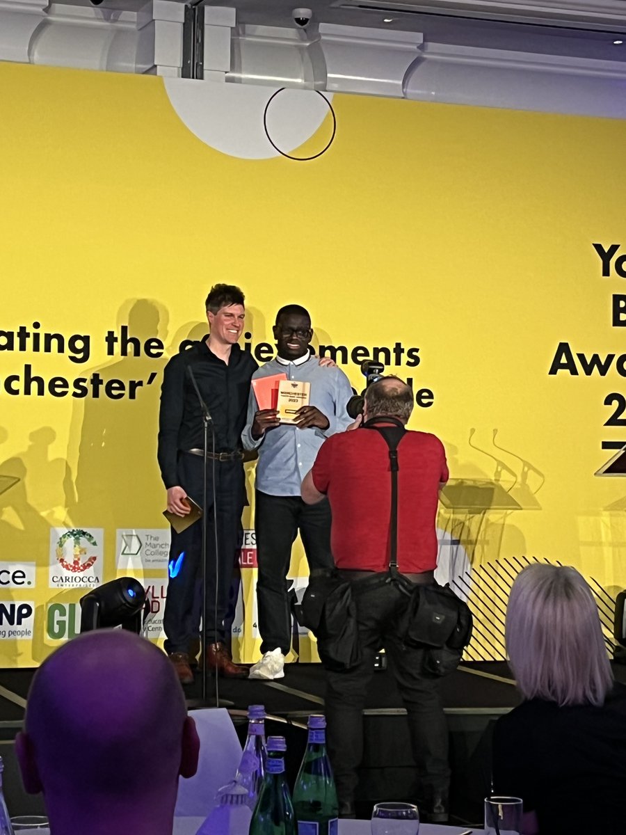 It was brilliant being in a room with so many friendly faces who have supported us over the years and help us grow.✨🏆 @ManchesterPlay @ManCityCouncil @MCRYoungCarers @mycthehive 

#Manchester #Charity #Opportunities #YBA23